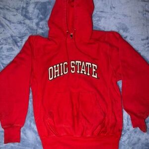 Vintage Ohio state hoodie men's xs red Steve & Barry's embroidered sweatshirt